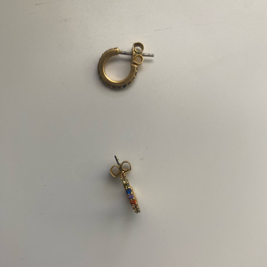 Madewell Rainbow Pave Hoops